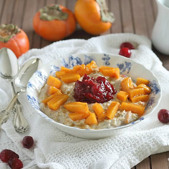 Persimmon & Cranberry Oats - Recipe photo by SheKnows Food Editor