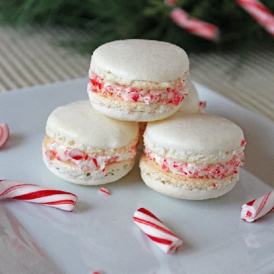 Candy Cane Macarons - Recipe photo by If You Give A Blonde A Kitchen