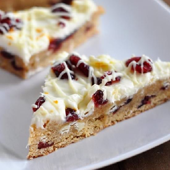 Cranberry White Chocolate Bliss Bar - Recipe photo by mykitchencafe