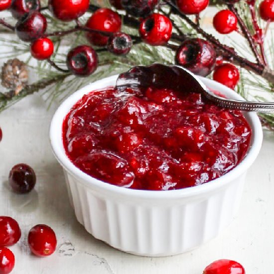Apple Brandy Cranberry Sauce - Recipe photo by purethyme