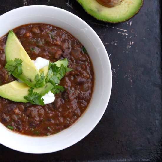 Vegetarian Black Bean Soup - Recipe photo by thegreatist
