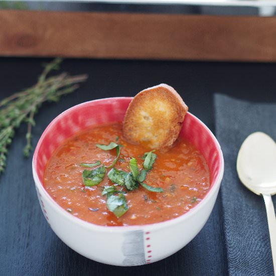 Oven Roasted Tomato Soup - Recipe photo by typicaldomesticbabe