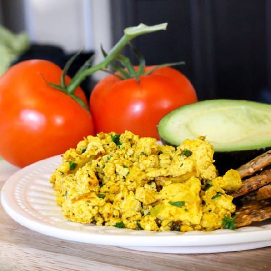 10-Minute Scrambled Tofu - Recipe photo by thegreatist