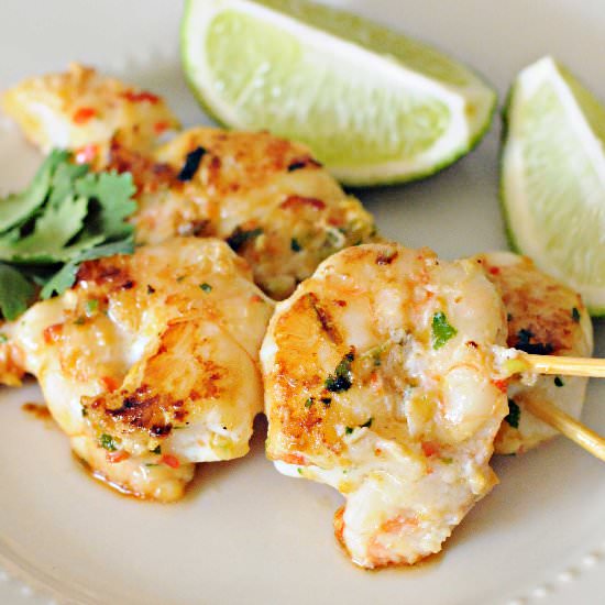 Asian Style Prawns on Skewers - Recipe photo by mylalakitchen