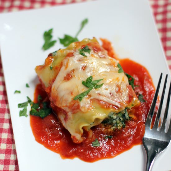 Spinach Lasagna Roll-Ups - Recipe photo by busyinbrooklyn