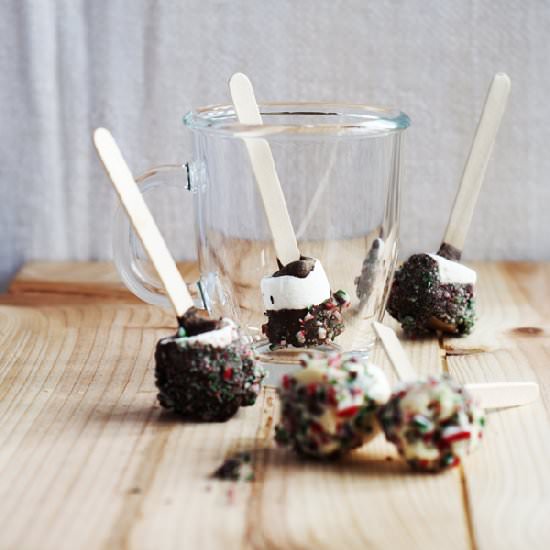 Peppermint Choco Mallows Stirrers - Recipe photo by haideekitchen