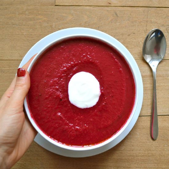 Gwyneth's Beetroot Soup - Recipe photo by Swiss MIss in the Kitchen