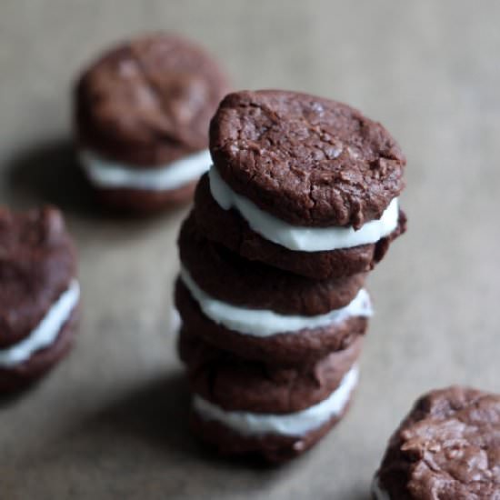Chocolate Cookies with Mascarpone - Recipe photo by ievamarija