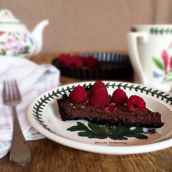 Chocolate Raspberry Tart - Recipe photo by thehappyhufflepuff