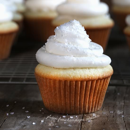 Fancy Champagne Cupcakes - Recipe photo by gfshoestring