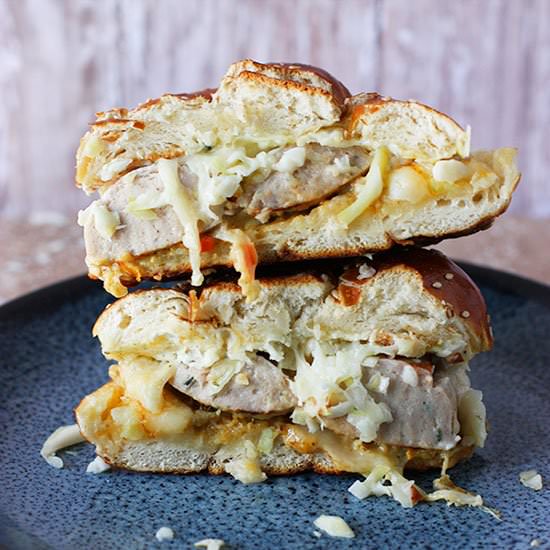 Bratwurst Grilled Cheese - Recipe photo by SoupAddict