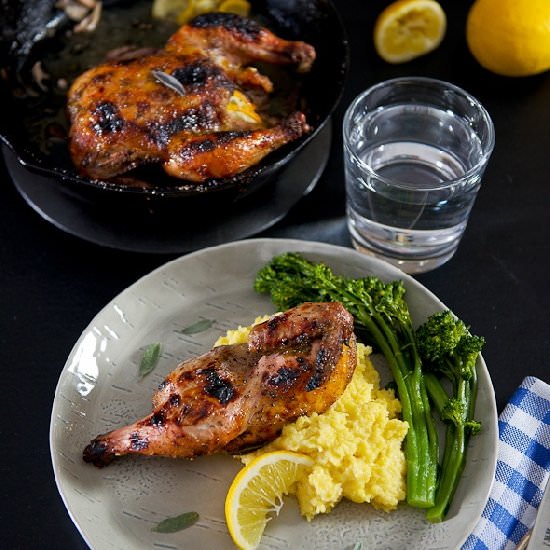 Roasted Game Hen with Citrus Glaze - Recipe photo by lemonsandanchovies