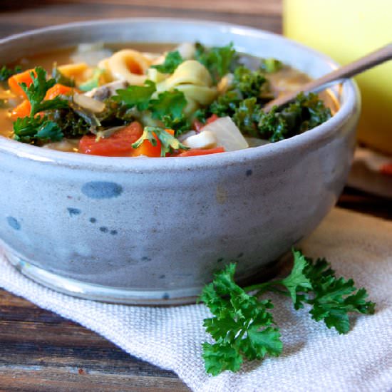 Kale Tortellini Soup - Recipe photo by uprootfromor