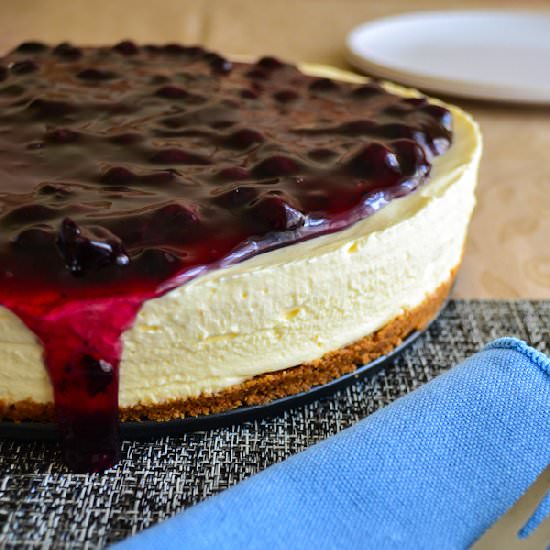 No-Bake Blueberry Cheesecake - Recipe photo by onechoppingboard