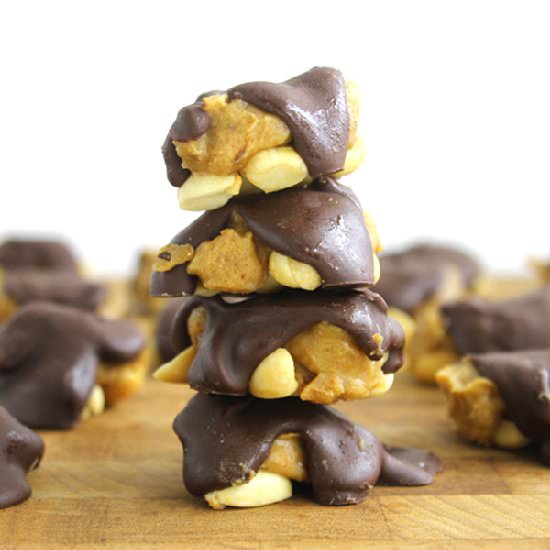 Healthier Peanut Chocolate Turtles - Recipe photo by TheHealthyMaven