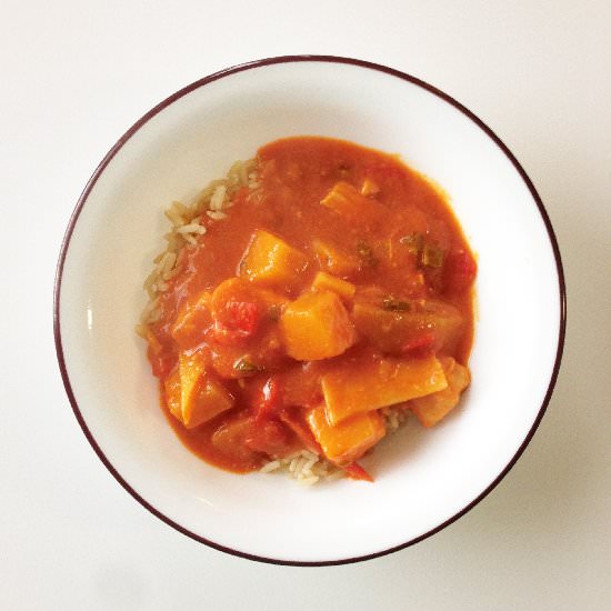 Crock Pot Red Curry Chicken - Recipe photo by TheSkinnyFork