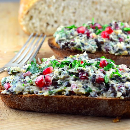 Beluga & Pomegranate Baba Ghanoush - Recipe photo by May I have that recipe