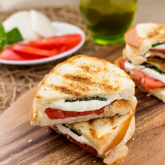 Margherita Panini with Garlic - Recipe photo by littlespicejar