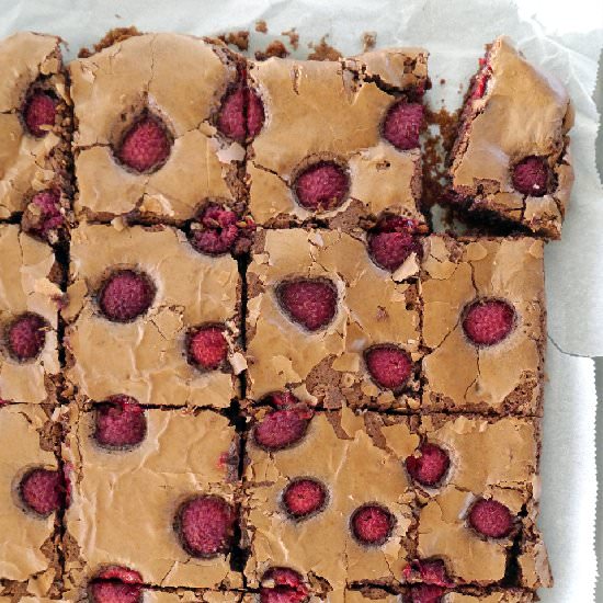 Chocolate Raspberry Brownies - Recipe photo by julzalicious