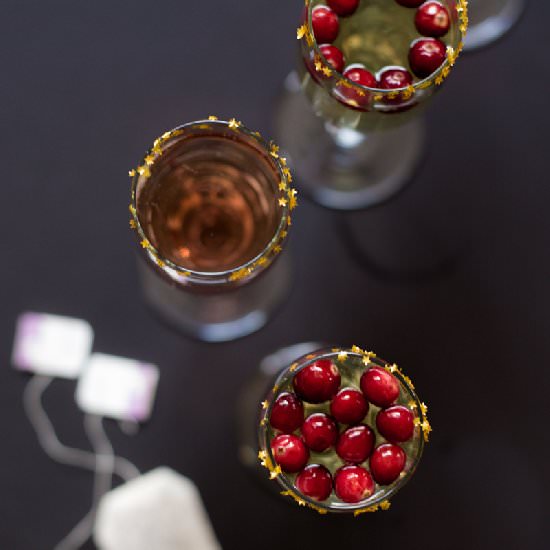 Hibiscus Tea-Infused Champagne - Recipe photo by Cultural Chromatics