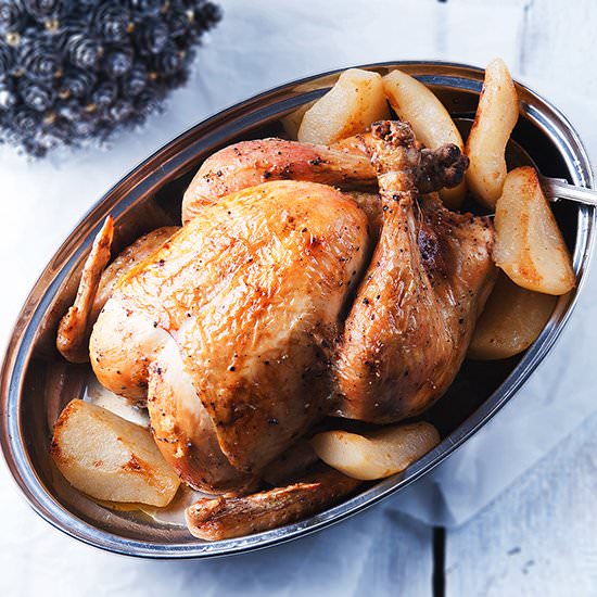 Roasted Chicken with Pear - Recipe photo by VeronicaG