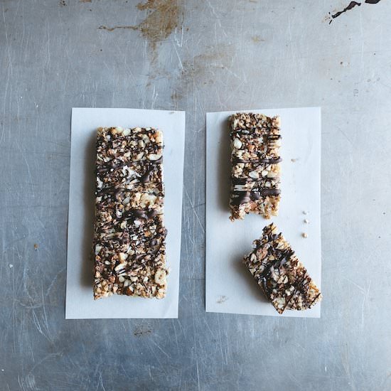 Salted Dark Chocolate Nut Bars - Recipe photo by dollyandoatmeal