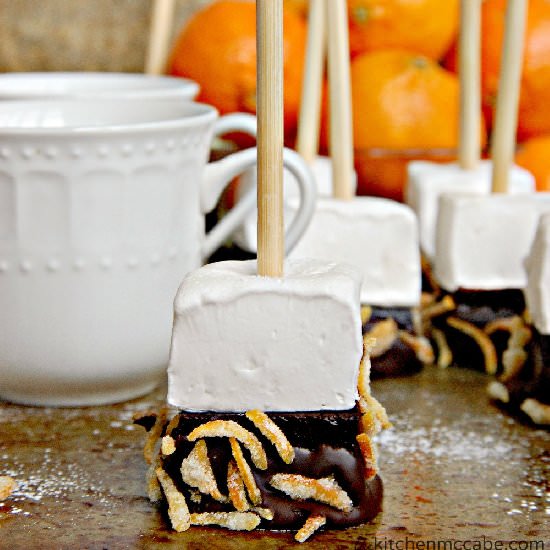 Orange Dark Hot Chocolate Stick - Recipe photo by The Kitchen McCabe