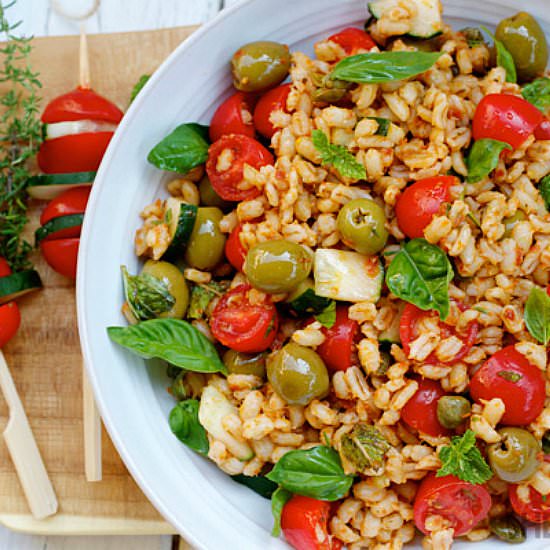 Mediterranean Barley Salad - Recipe photo by SheKnows Food Editor