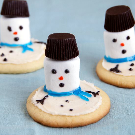 Melting Snowmen Cookies - Recipe photo by mysanfranciscokitchen