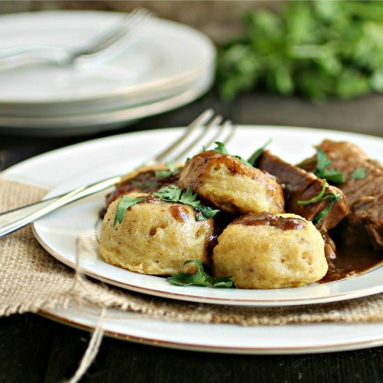 Baked Matzo Ball Dumplings - Recipe photo by Hungry Couple