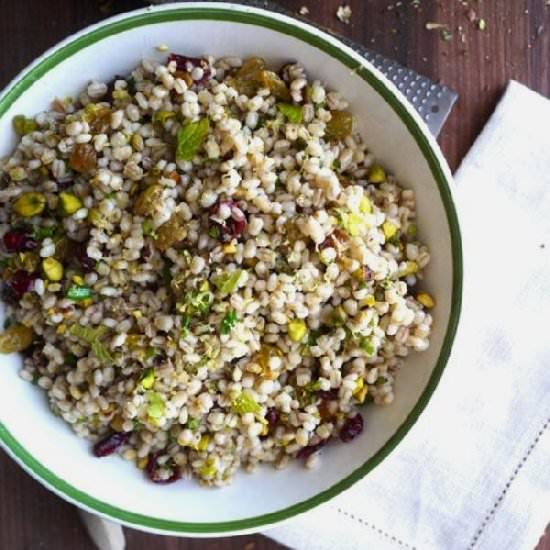 Barley Salad with Cranberries - Recipe photo by healthyrecipeecstasy