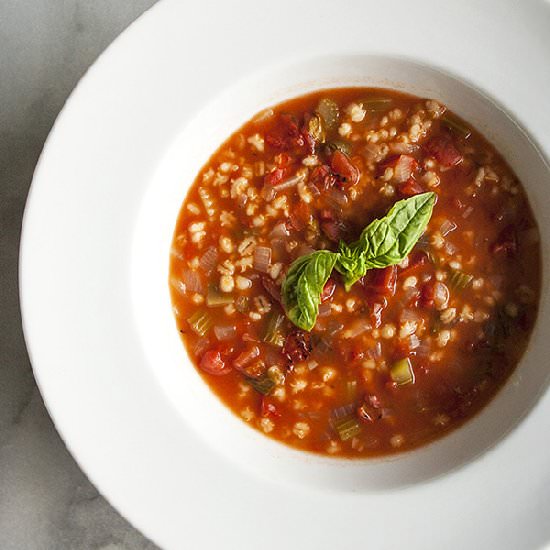 Tomato Barley Soup - Recipe photo by Bijouxs
