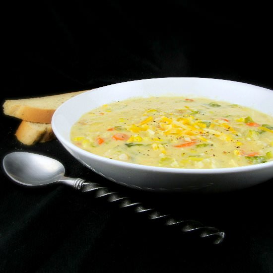 Cheesy Vegetable Soup - Recipe photo by rise and shine