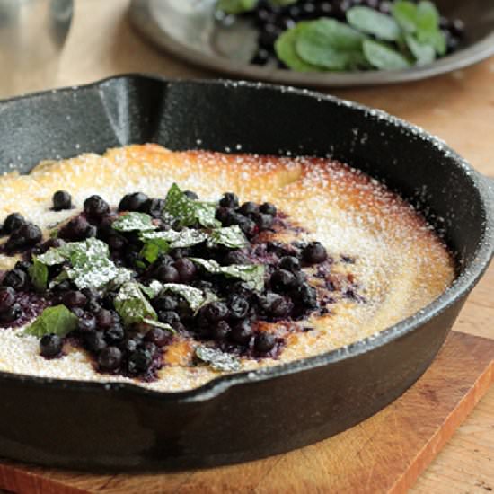 Wild Blueberry Dutch Pancake - Recipe photo by capefearnutrition