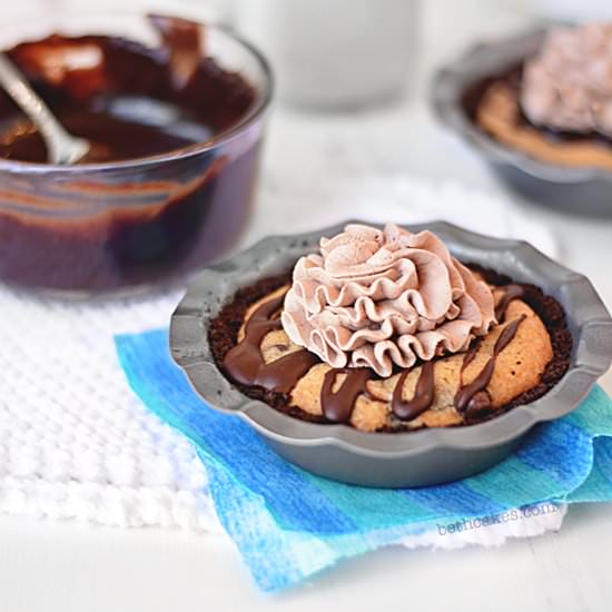 PB Chocolate Chip Cookie Pie - Recipe photo by bethcakes