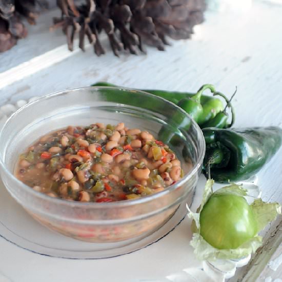 Black-eyed Peas with Roasted Pepper - Recipe photo by Zestuous