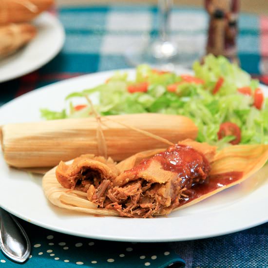 Tamales Chile Colorado - Recipe photo by snixykitchen