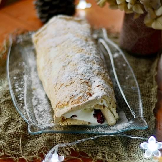 Cranberry Raspberry Meringue Cake - Recipe photo by olgalina
