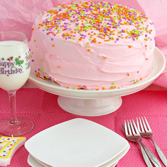 Polka Dot Cake - Recipe photo by Kitchen Simmer