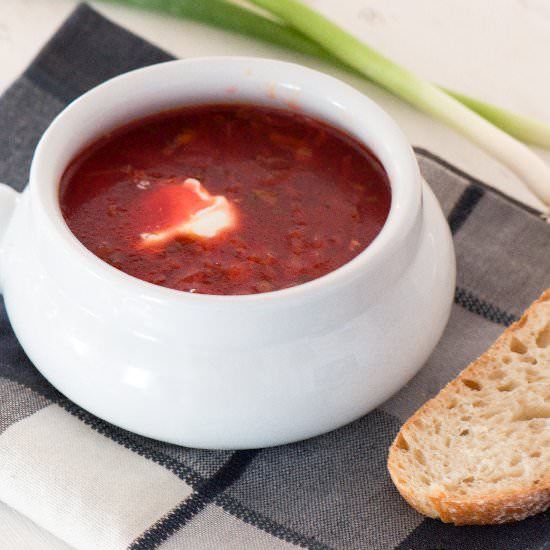Ukrainian Borscht - Recipe photo by Delights of Culinaria