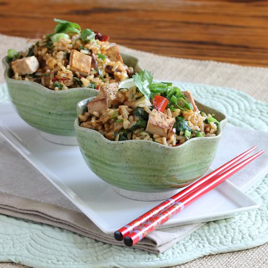 Brown Rice with Tofu - Recipe photo by jaslusser
