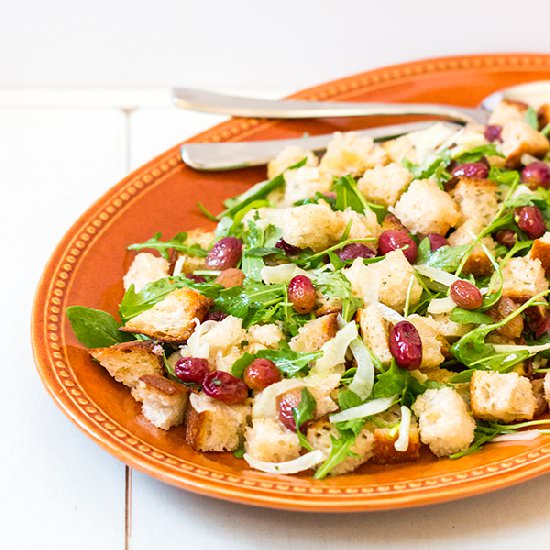 Roasted Grape Panzanella Salad - Recipe photo by kitchenette