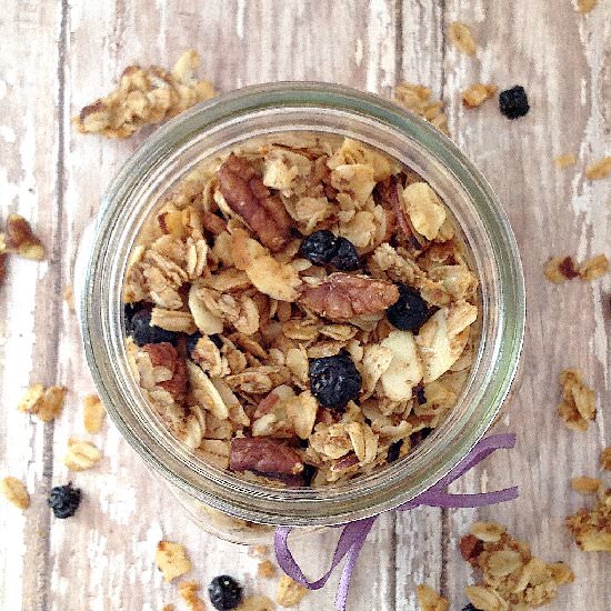 Blueberry Flax Granola - Recipe photo by Purely Katie