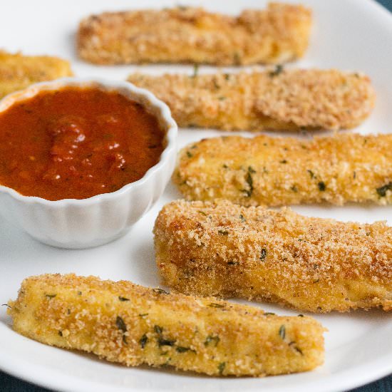 Grain Free Mozzarella Sticks - Recipe photo by LowCarbOneDay