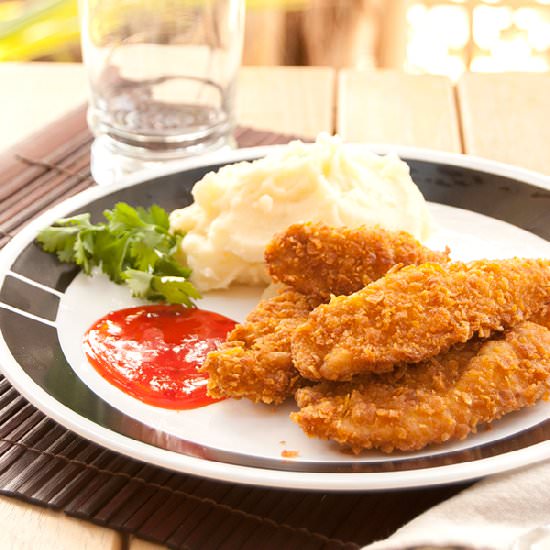 Corn Flakes Chicken Tender Strips - Recipe photo by The Crafting Nook