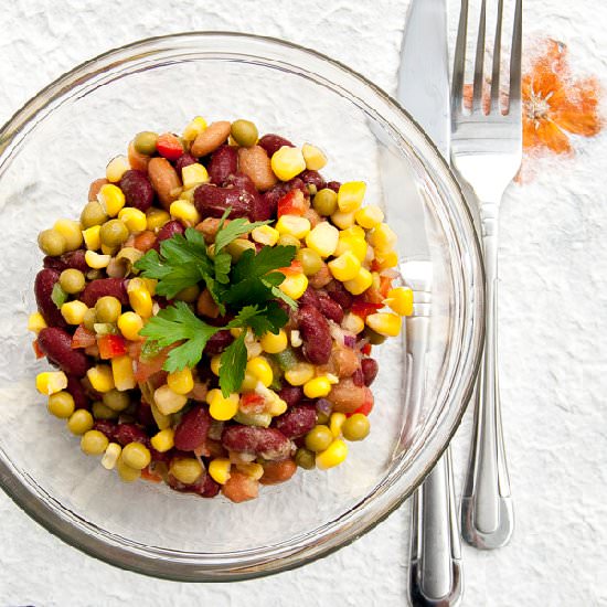 Kidney and Pinto Beans Mix Salad - Recipe photo by The Crafting Nook