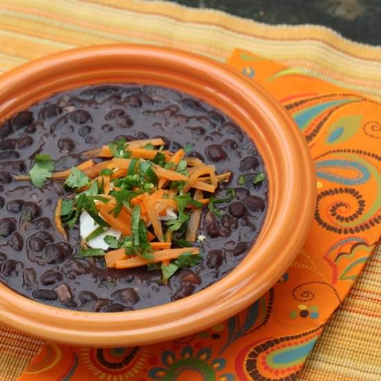 Black Bean Soup with Indian Spices - Recipe photo by Cooking in Westchester