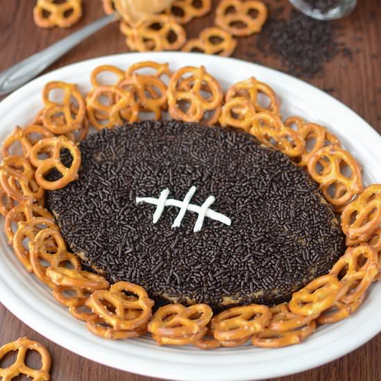 Peanut Butter Football Dip - Recipe photo by crazyforcrust