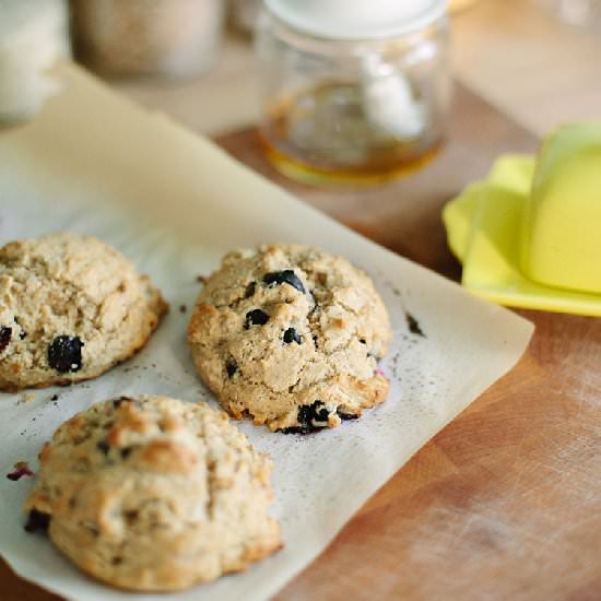 Gluten Free Blueberry Scones - Recipe photo by honey and brie