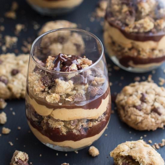 PB Oatmeal Cookie Parfaits - Recipe photo by halfbakedharvest